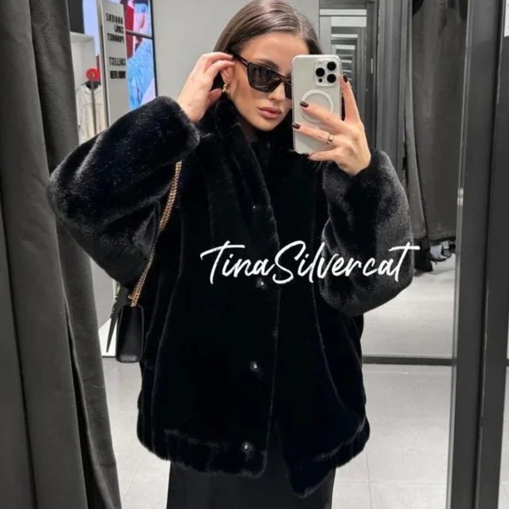 BLOGGER'S FAVE! Zara Faux Fur  Coat NWT